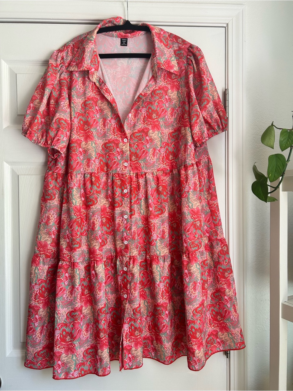 SHEIN roses print babydoll dress size 2x